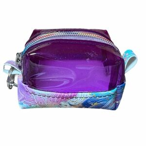 Purse keychain pouch Purple and Multicolor